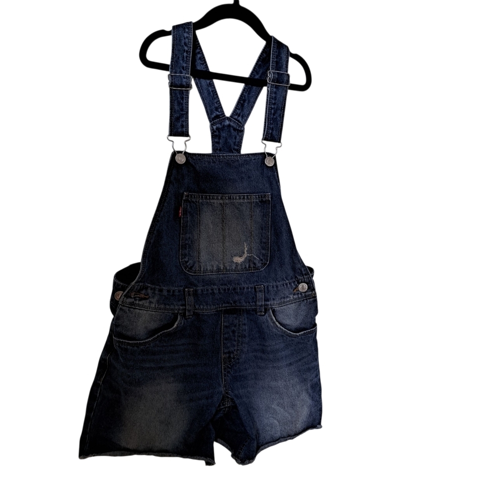Levi’s Kids Denim Shortall • Girls 14 • Classic Bib Overalls • Vintage Wash